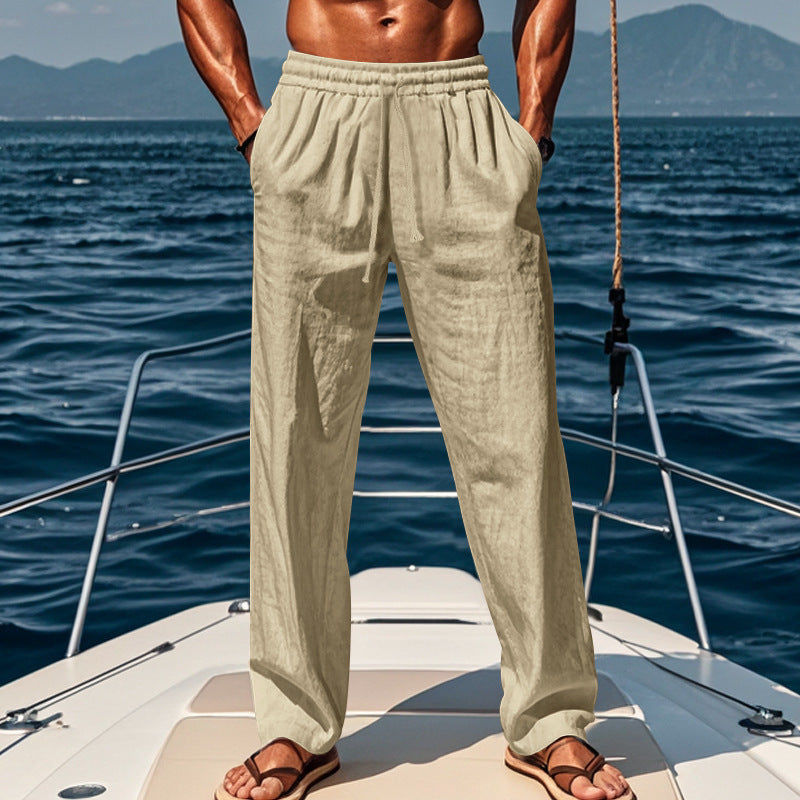 Breathable Cotton And Linen Loose Leisure Sports Trouser