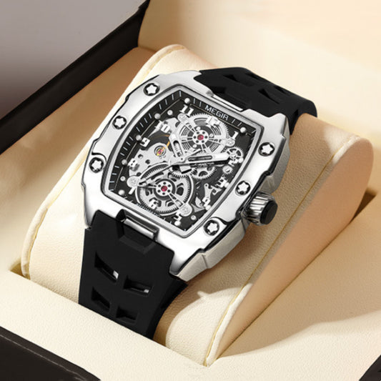 Barrel-shaped Men's Sports Mechanical Watch