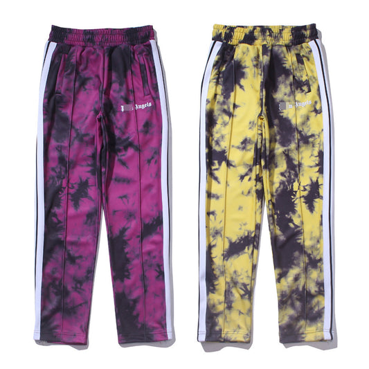 Decapitated bear angel tie-dye sweatpants