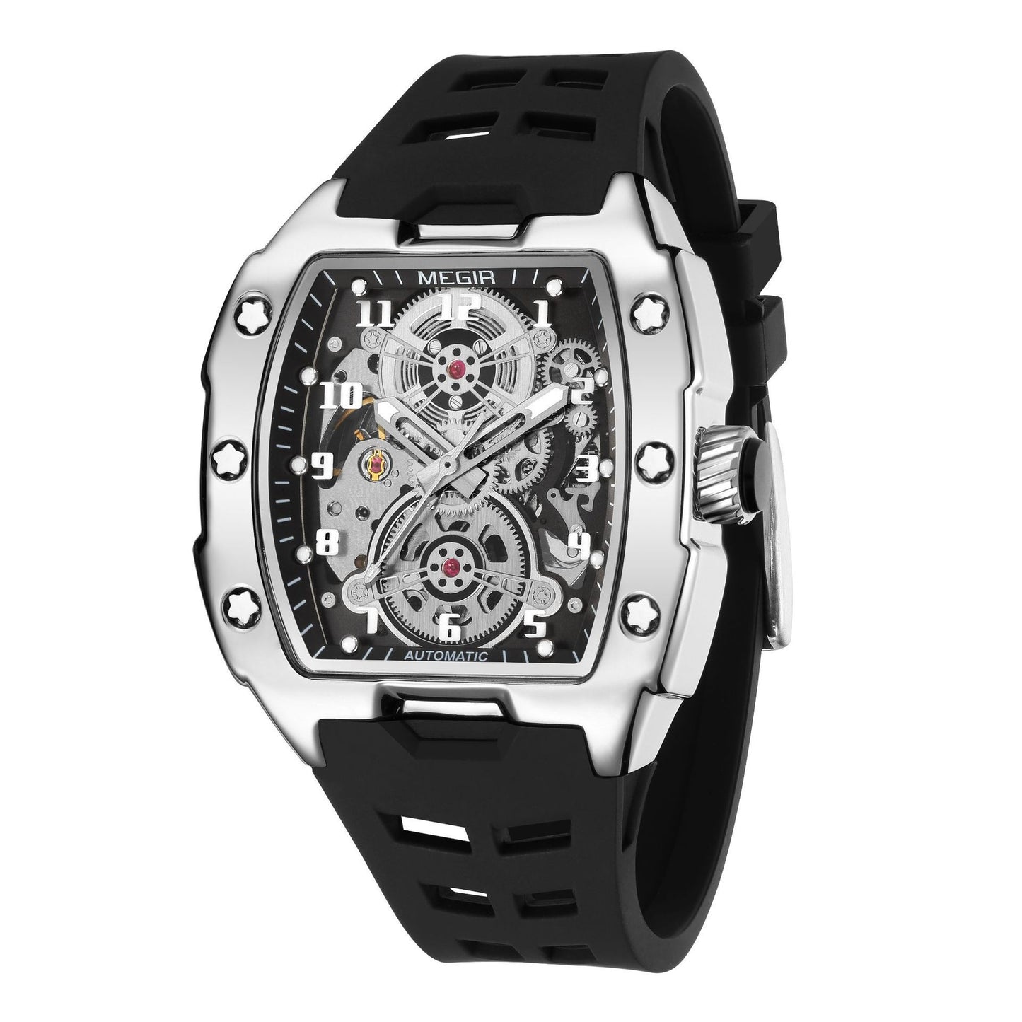 Barrel-shaped Men's Sports Mechanical Watch