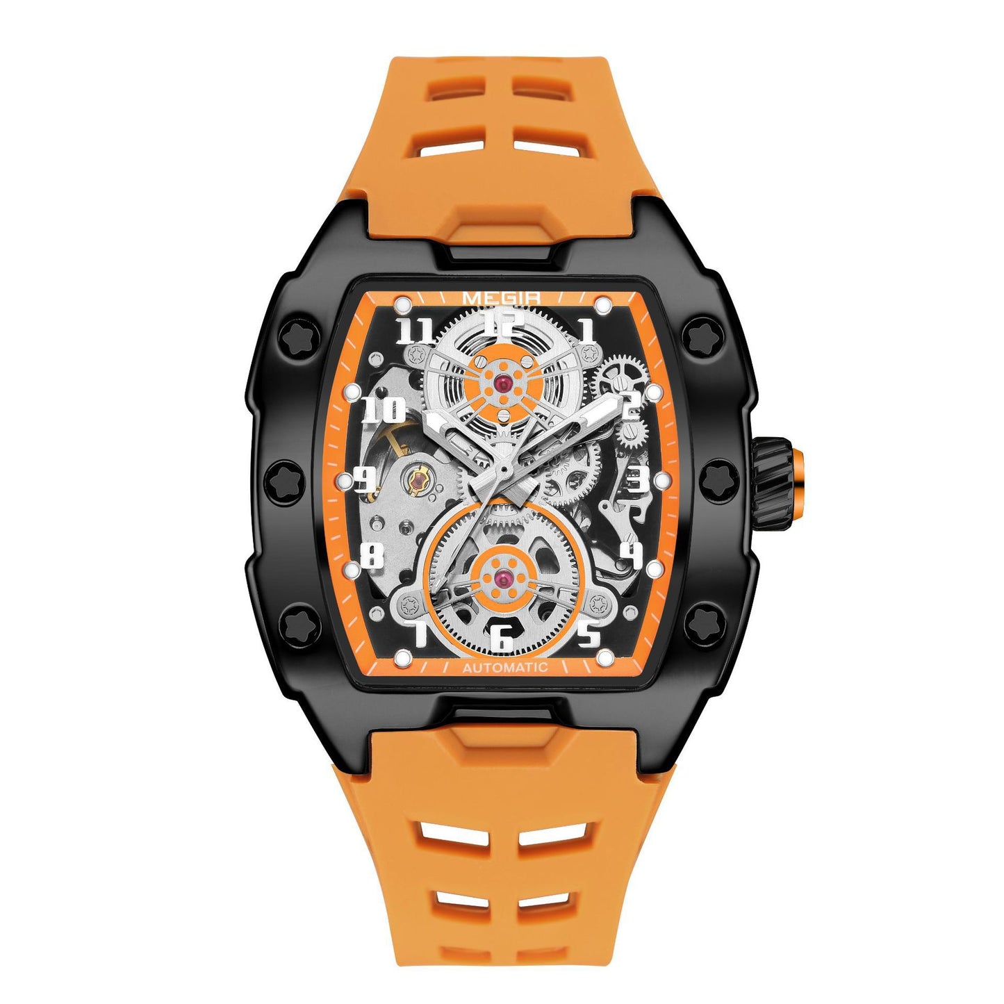 Barrel-shaped Men's Sports Mechanical Watch