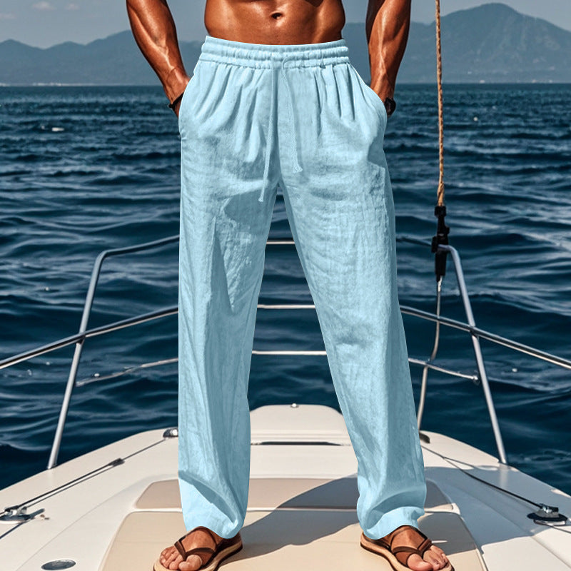 Breathable Cotton And Linen Loose Leisure Sports Trouser
