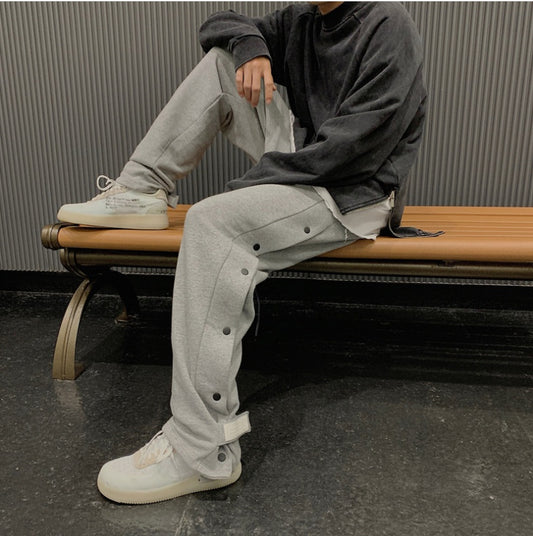 Drawstring Side-breasted Loose unisex Sports Pant